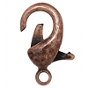 Lobster Clasp 26mm Brass Nickel free, Lead free Antique Copper Plated